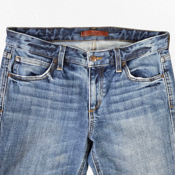 Joes Jeans Medium Wash Distressed Boyfriend Billie Ankle Straight Jeans Size 27 - Picture 3 of 12